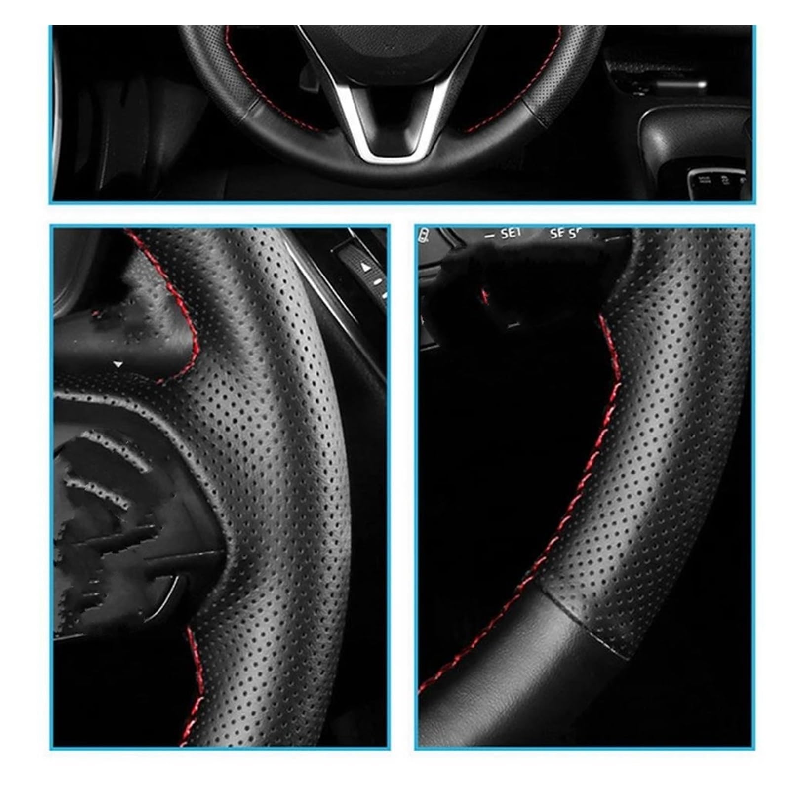 Lenkradbezug Maßgeschneiderte rutschfeste Leder-Lenkradabdeckung Für VW Für Golf 4 Für MK4 1998–2002 2003 2004 Für Passat Für B5 1996–2005 Alt Auto Lenkradabdeckung(Weiss) von SQYHGJ