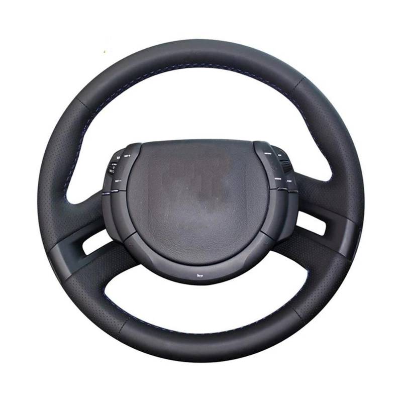 Lenkradbezug Schwarzer Kunstleder-Lenkradbezug, Handgenähter Auto-Lenkradbezug Für Citroen C4 Für Picasso 2007–2013 Auto Lenkradabdeckung(Grey) von SQYHGJ