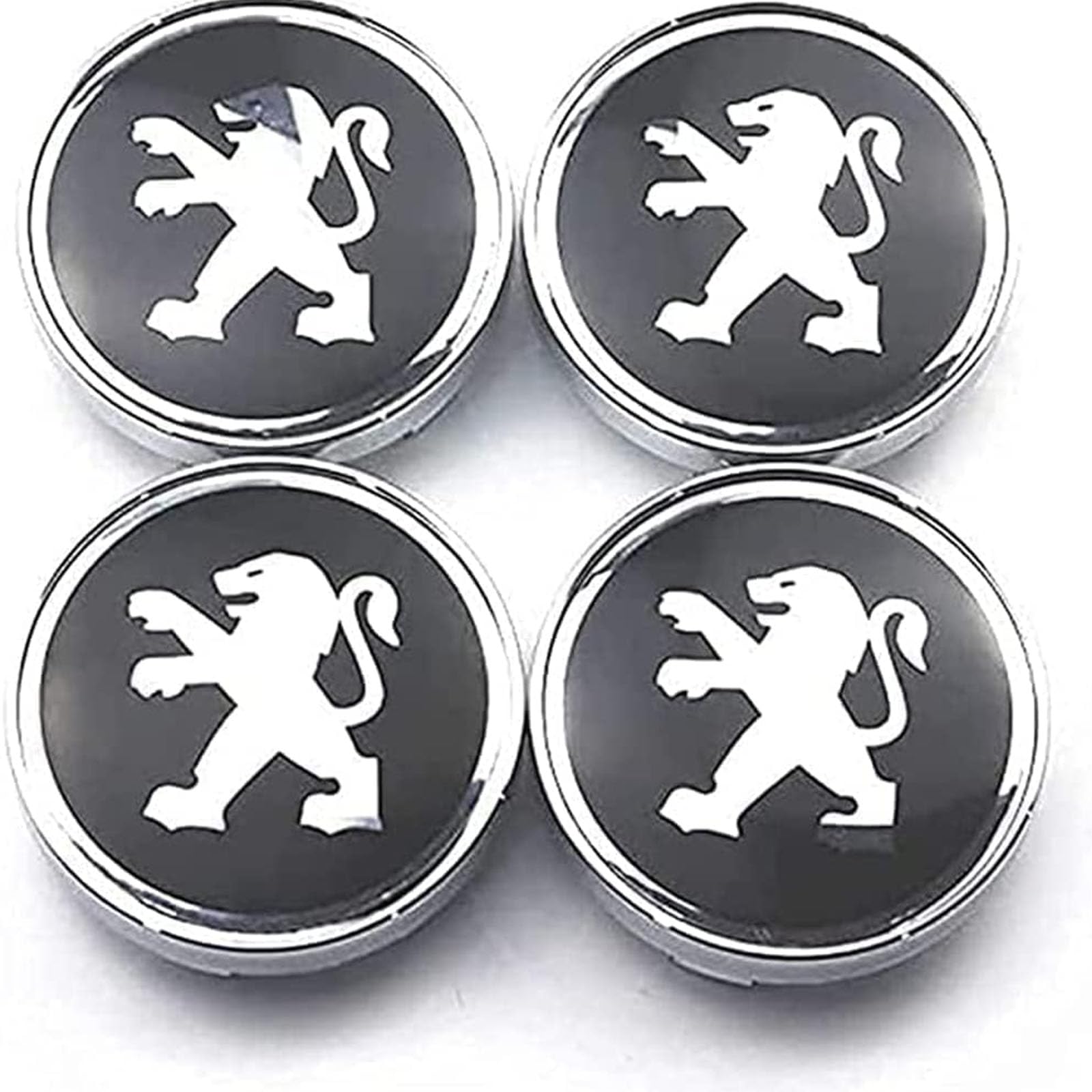 4 Stück Radnabenkappen, fürPeugeot 206 207 208 306 307 308 406 408 506 507 508 56mm Nabendeckel Nabenkappen Radnabenabdeckung Felgenkappen Radnabendeckel Radkappen,A von SRCUZK