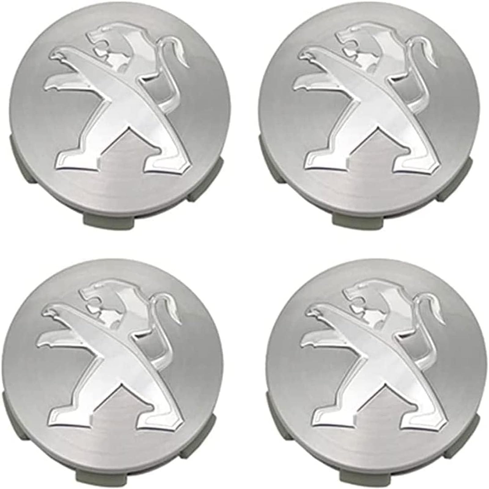 4 Stück Radnabenkappen, fürPeugeot 3008 307 408 308S 508L 4008 60mm Nabendeckel Nabenkappen Radnabenabdeckung Felgenkappen Radnabendeckel Radkappen,A von SRCUZK