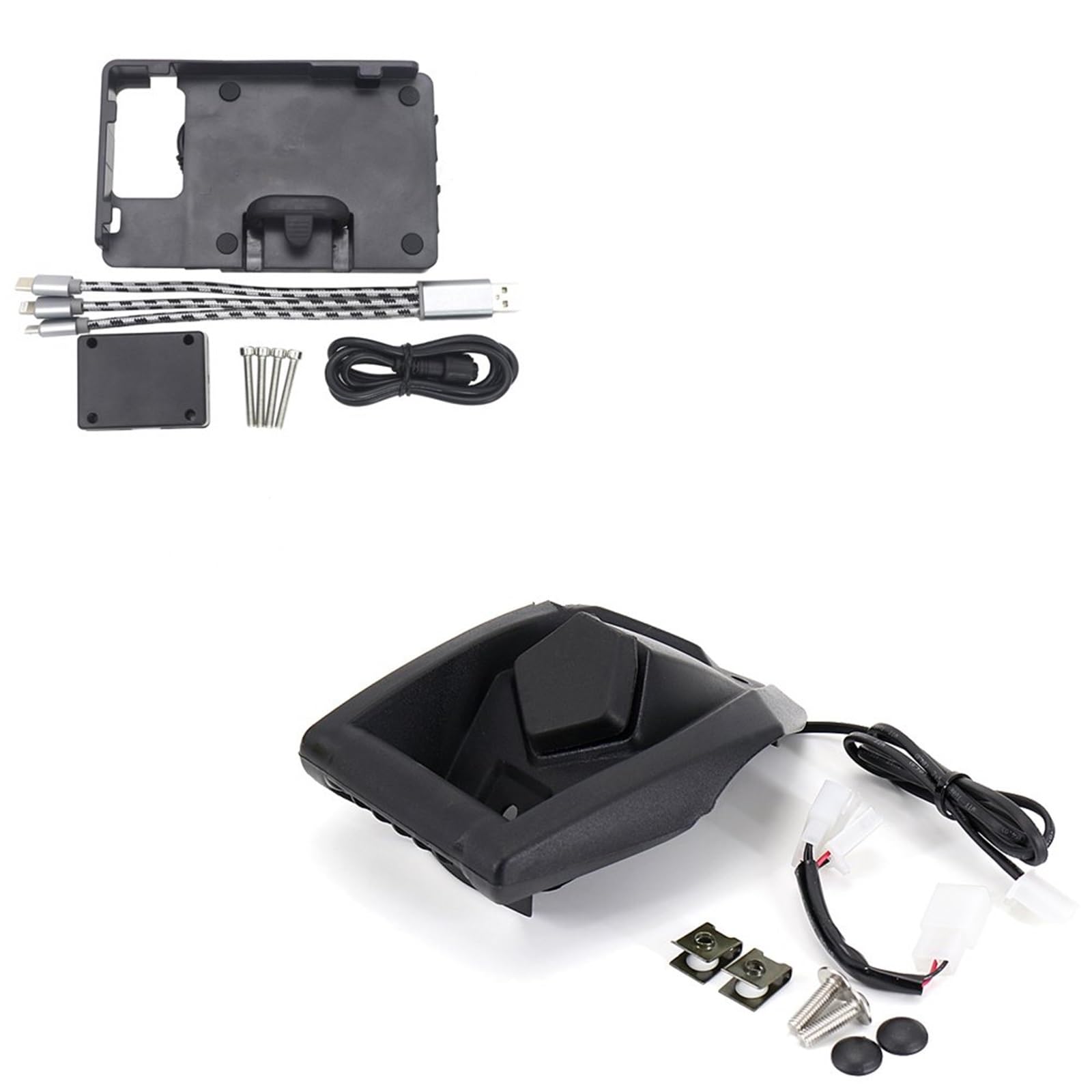 GPS-Navigationshalterung Für Xmax Für NMAX 125 Für X-max 300 400 Für N-max 155/Motorrad USB Lade Port Telefon GPS Navigation Halterung Halter Halterung Motorrad Handy Halterung(Style 2) von SRESSKGA