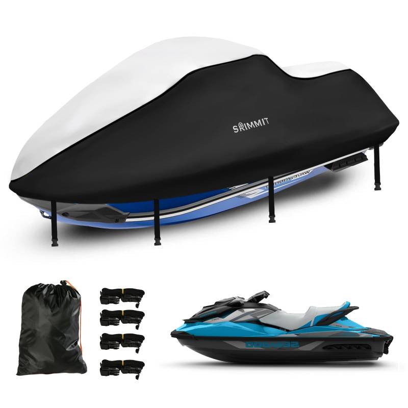 Bootsplane Wasserdicht,420D Oxford Gewebe Abdeckplanen für Jetski Boote,Bootspersenning Bootsabdeckung Persenning Schlauchboot Motorbootabdeckung,Outdoor UV,Hagelschutzplane Mit von SRIMMIT