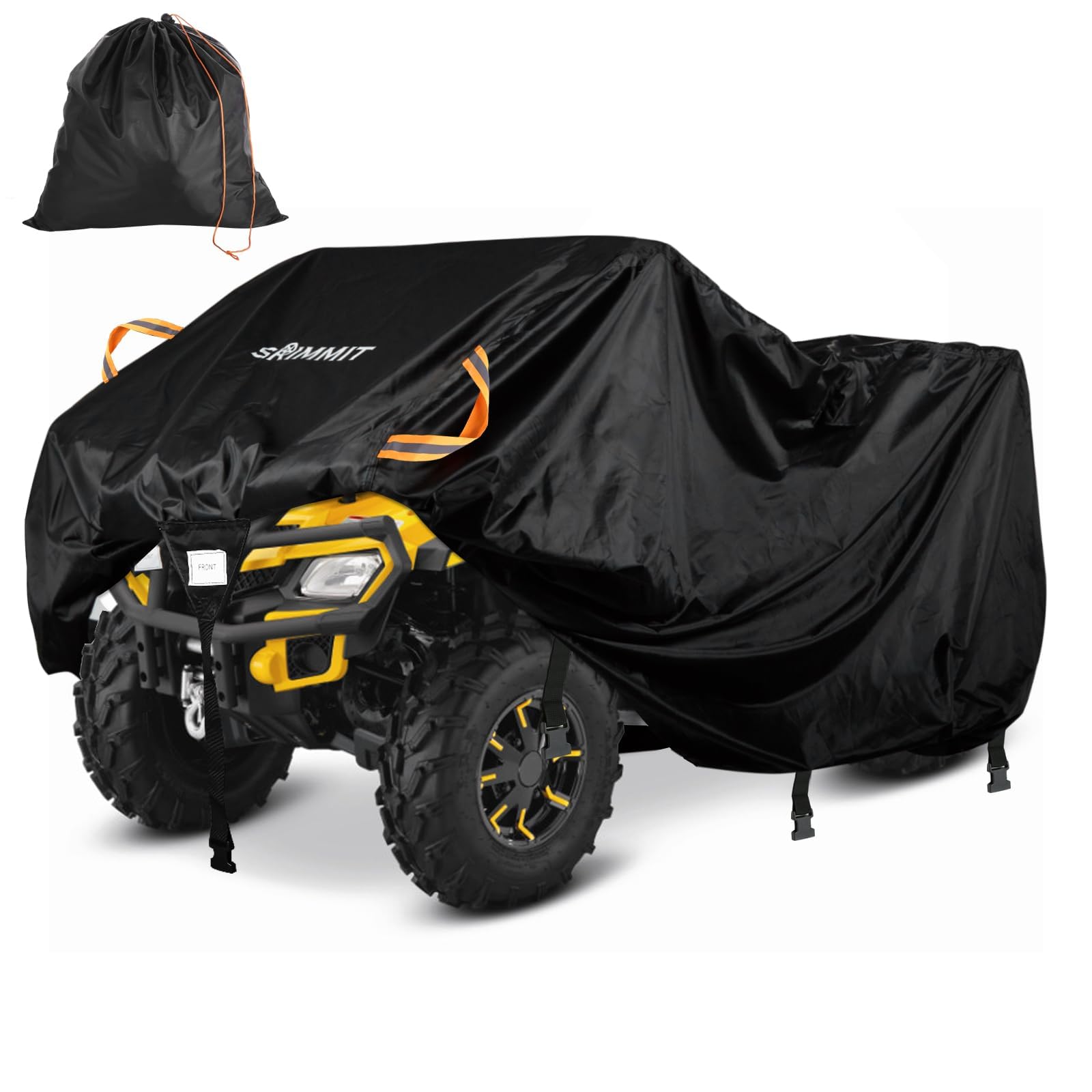 Quad ATV Abdeckplane,420D Abdeckung Wasserdicht Outdoor,Quad ATV Autoabdeckung Outdoor Storage für Polaris Sportsman Honda Kawasaki Quad Bike (XL-210x120x90CM) von SRIMMIT