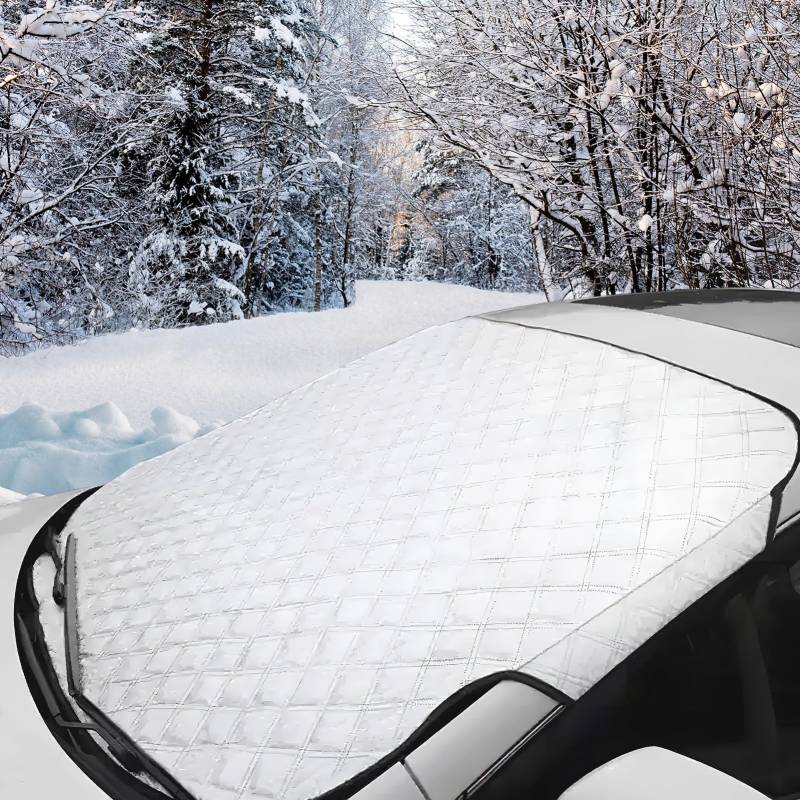 Frontscheibenabdeckung Sonnenschutz Auto-Frontscheibenabdeckung 4-Schicht-Schutz Universell Für Pkw & SUV Sommer & Winter Faltbar UV-Schutz Frost & Schneeschutz Einfache Montage von SRLWMYI