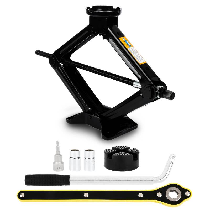SROCHN Wagenheber 3T (3000kg), Universeller Scherenwagenheber, Maximale Höhe bis zu 45cm, Tragbarer Wagenhebersatz für Auto, SUV, MPV und Andere Fahrzeuge von SROCHN