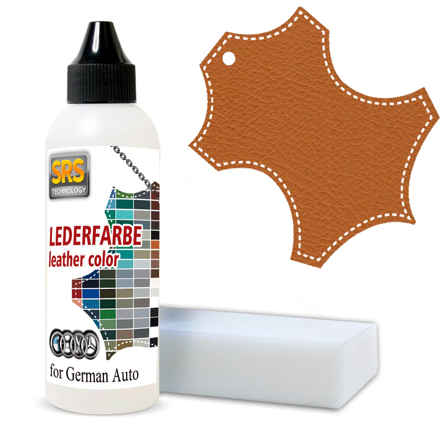 Lederfarbe für BMW 100 ml (Montana safrangelb) von SRS TECHNOLOGY