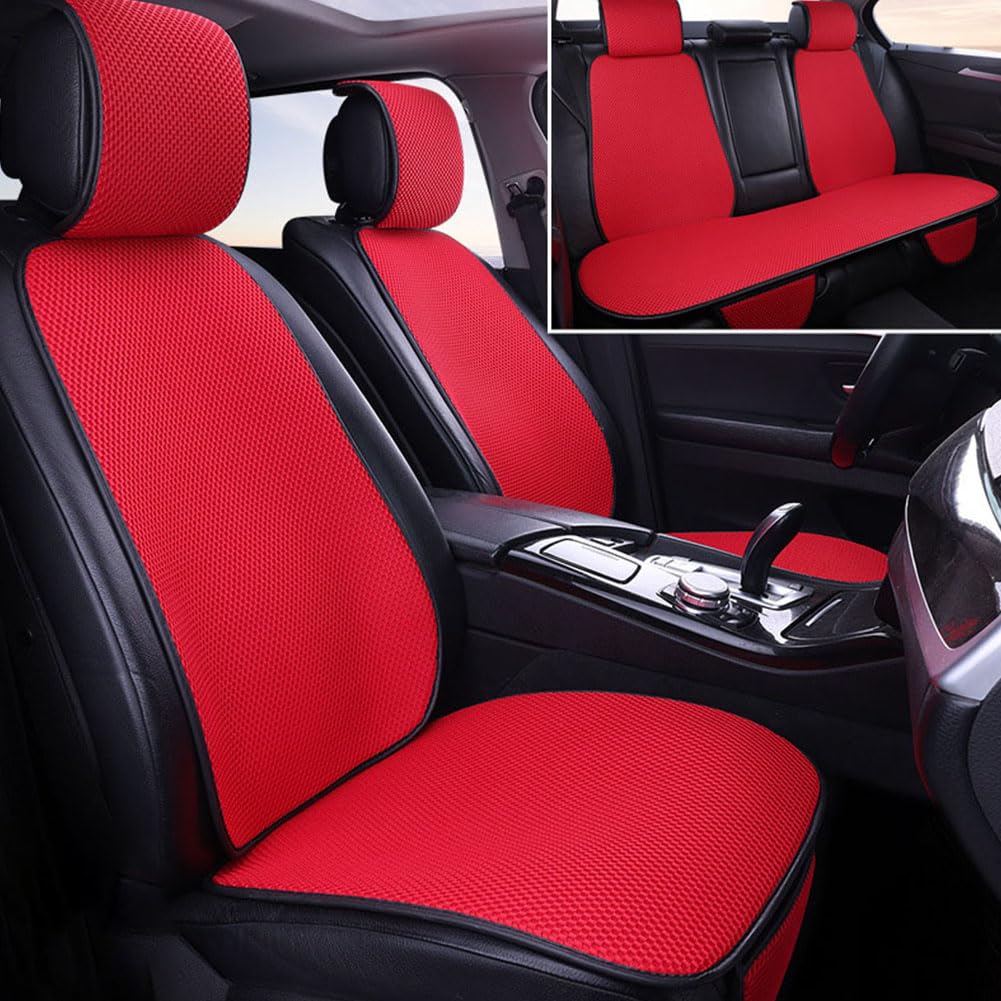 SRTMIRJJ Auto Sitzkissen Komplettset für Nissan Qashqai 2013-2022, Flachs Autositzschutz mit Rückenlehne Auto Sitzunterlage Anti Rutsch,D von SRTMIRJJ