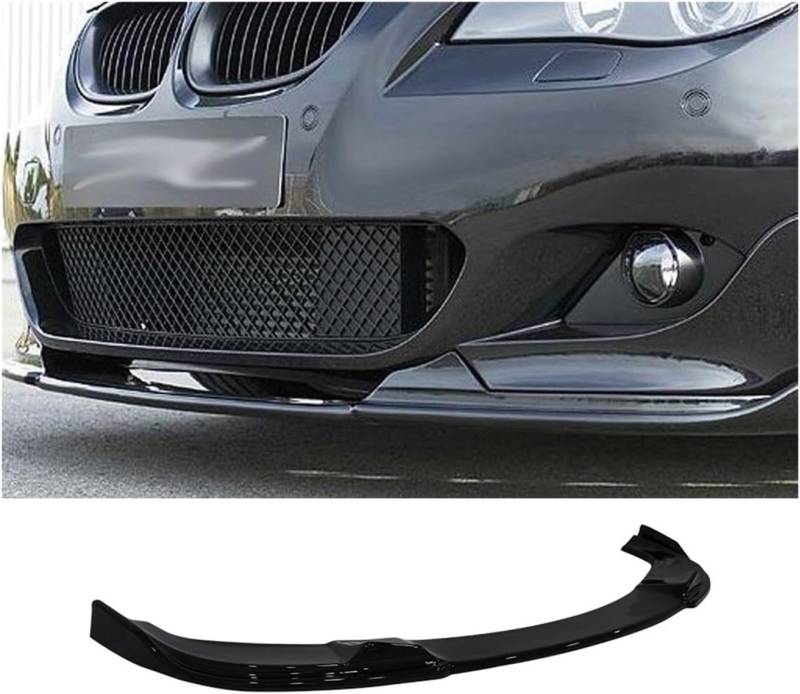 Auto Frontlippe Frontspoiler für BM-W 5er E60 M-Technik 2003–2010,Front Stoßfängerlippe Unterem Splitterblatt-Körperkit,Diffusor Körper Kinnschutz Styling Antikollisions Zubehör von SSCOR