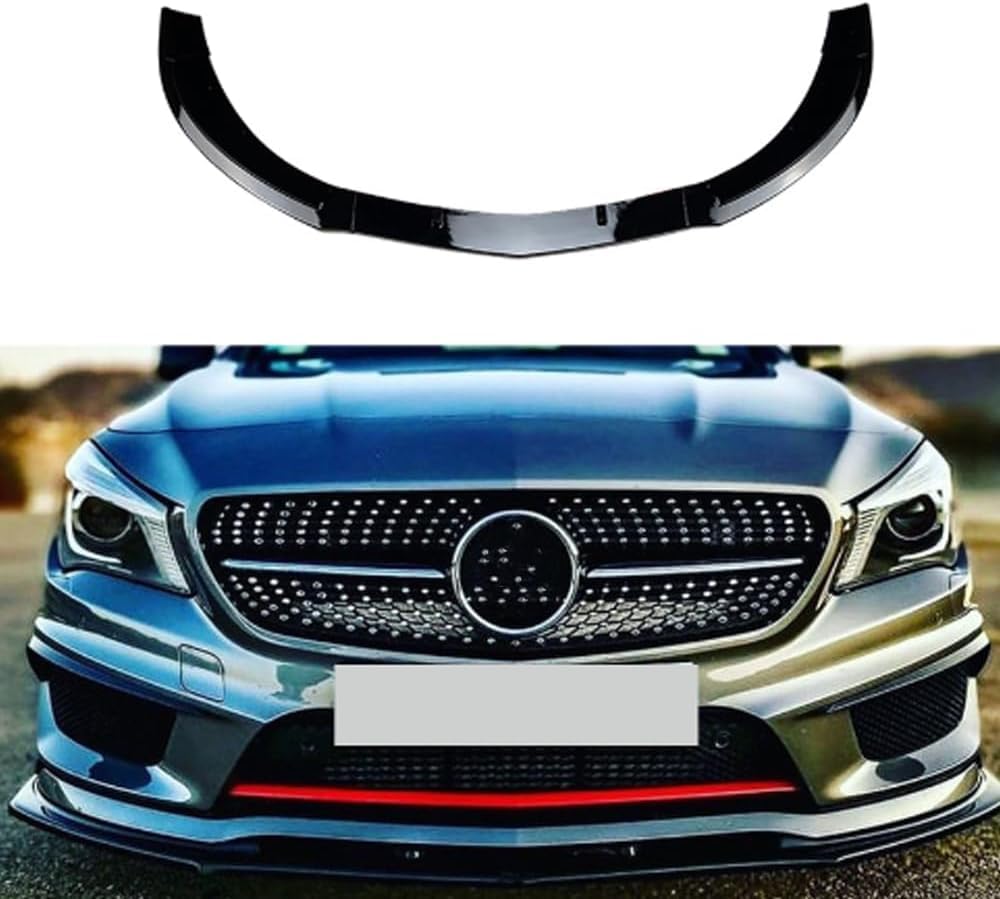 Auto Frontspoiler Für M-ercedes B-ENZ CLA-Class C117 CLA200 260 CLA45 AMG 2013-2015,FrontstoßStange Diffusor Umlenker Spoilerlippe,Front Bumper Splitter Kit,Body Antikollisions Protector von SSCOR