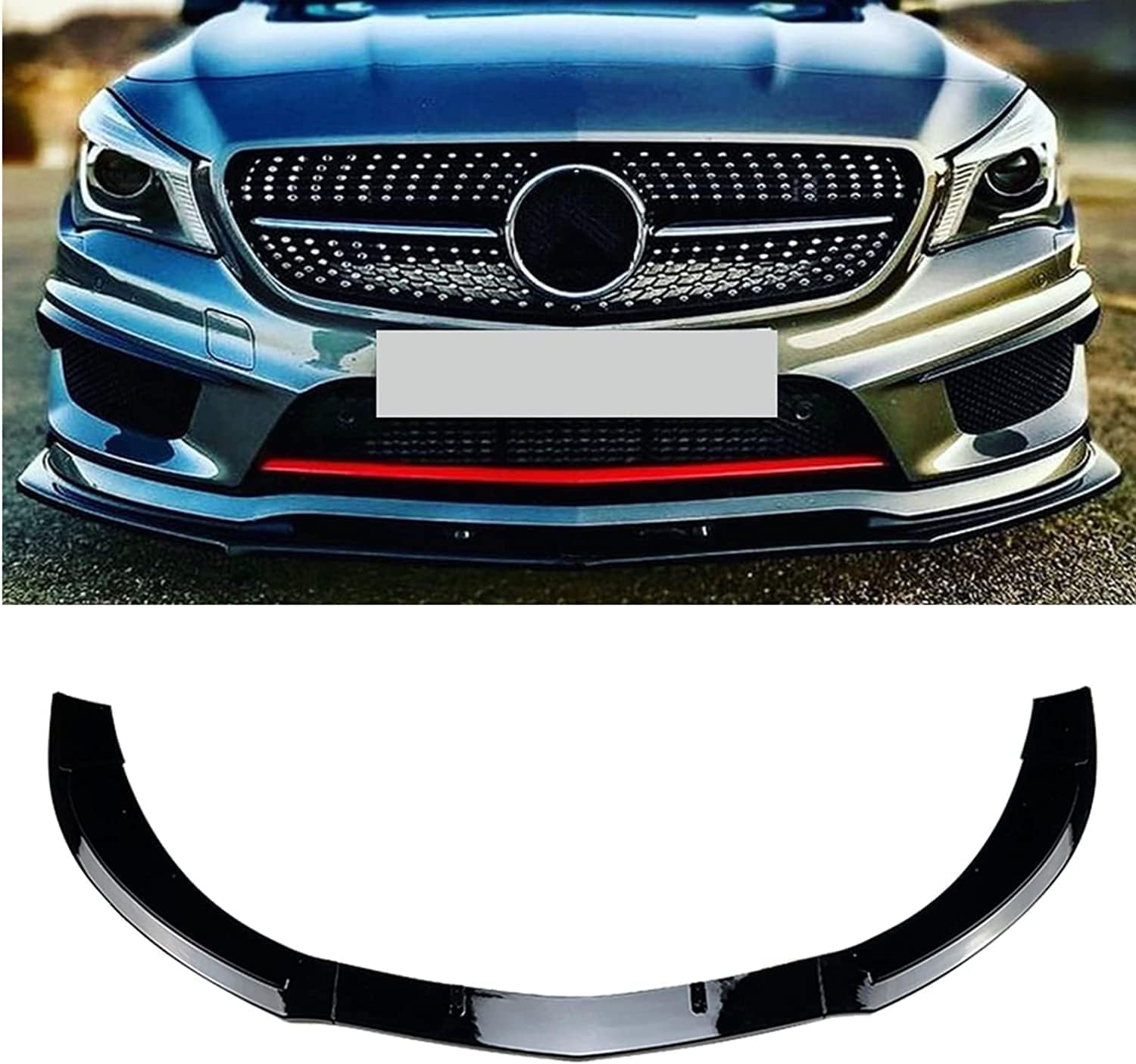 Auto Frontspoiler Für M-ercedes B-enz Gla Classe C117 Gla45 Amg 2013 2014 2015,FrontstoßStange Diffusor Umlenker Spoilerlippe,Front Bumper Splitter Kit,Body Antikollisions Protector von SSCOR