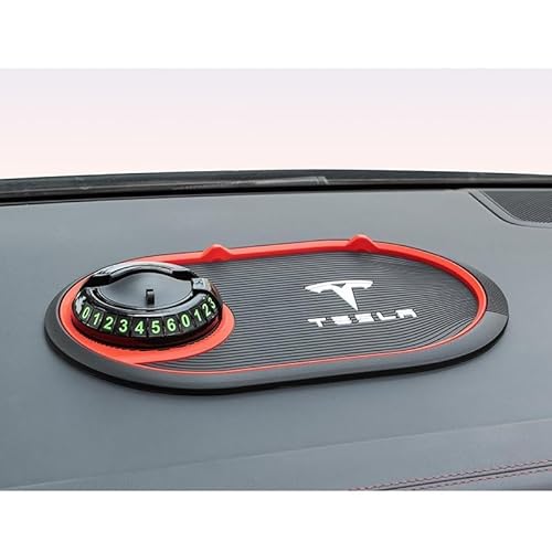 Auto Antirutschmatte Armaturenbrett, für Tesla Model 3 / Y/X/S waschbare Auto Armaturenbrett Anti Rutsch Matten von SSDZZTJBW