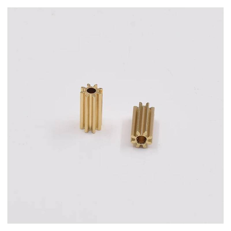 0.5 Modulus Metal Copper Brass Gear 8T Teeth 10mm Height Brass Pinion Gear Fit 2mm Shaft RC Toy Car Motor Drivers von SSOPTMCB