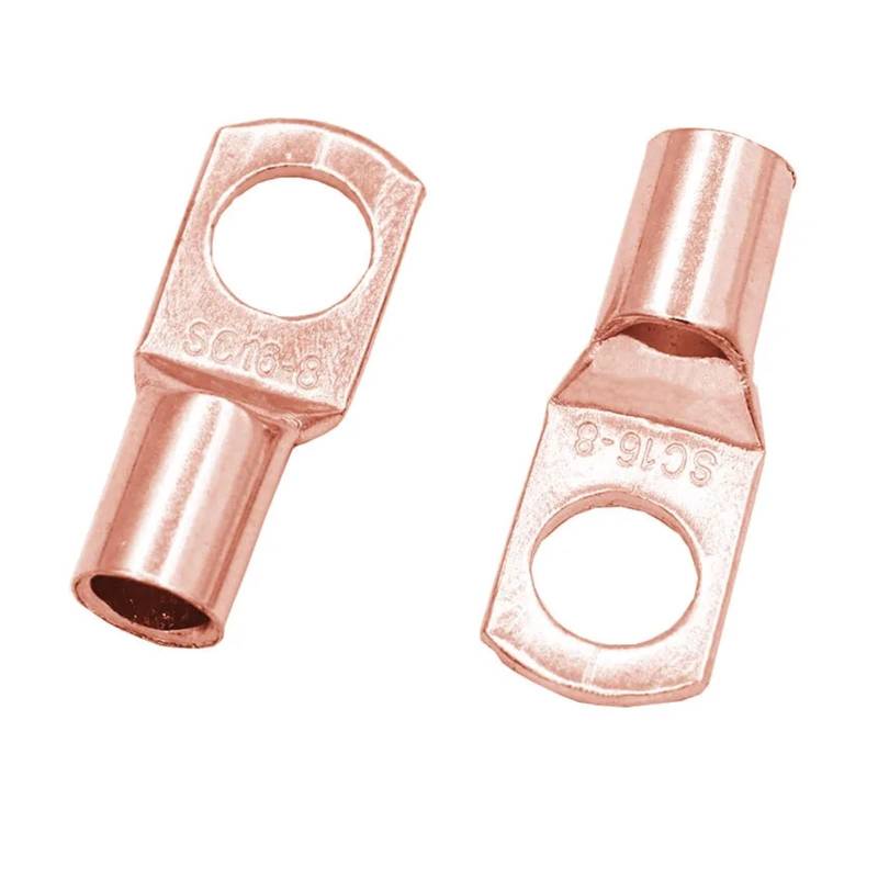 10/20PCS SC16-6 16-8 16-10 16-12 Copper Cable Lug Kit Bolt Hole Tinned Cable lugs Battery Terminals copper nose Wire connector(SC16-8,20PCS) von SSOPTMCB