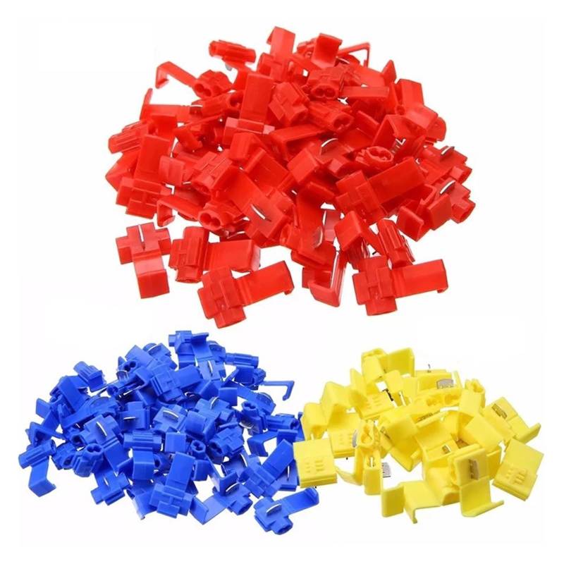 10/50Pcs Blue RED YELLOW Lock Crimp Terminals Electrical CableConnectors Fast Quick Splice Lock Wire Terminals Crimp(10PCS RED) von SSOPTMCB