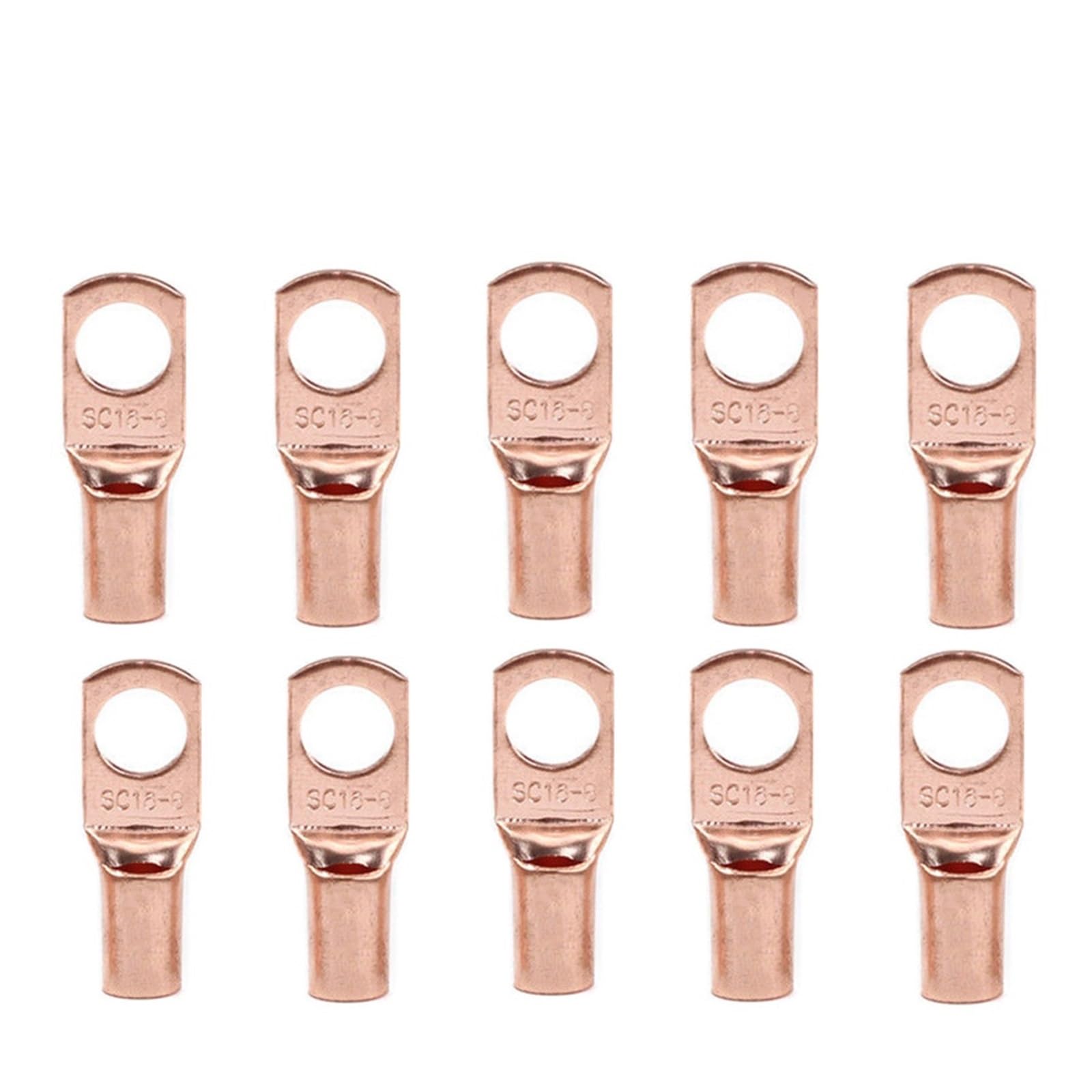 100/50pcs Copper Lug Ring Wire Connectors Cable Crimp Terminal SC6-6 SC6-8 SC10-6 SC10-8 SC16-6 SC16-8 SC25-6(SC16-8,100PCS) von SSOPTMCB