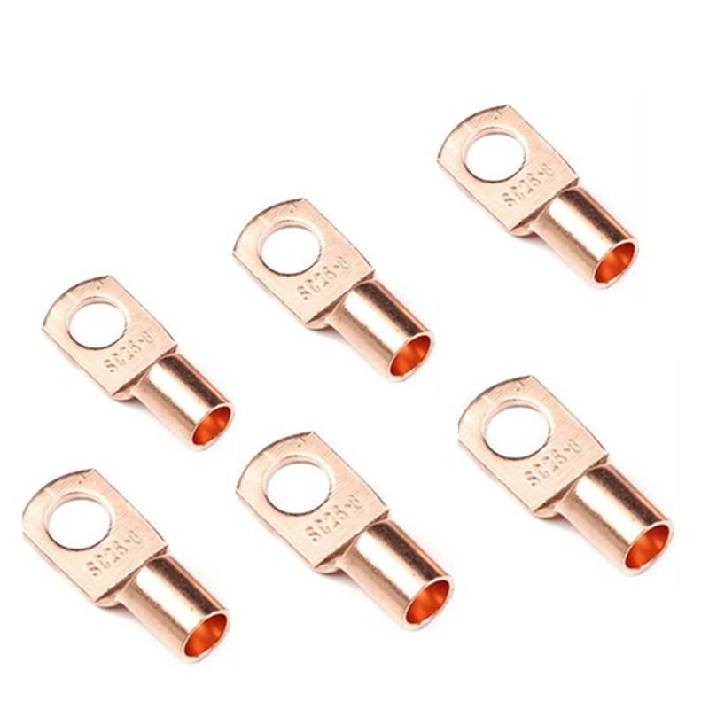 100/50pcs Copper Lug Ring Wire Connectors Cable Crimp Terminal SC6-6 SC6-8 SC10-6 SC10-8 SC16-6 SC16-8 SC25-6(SC25-10,100PCS) von SSOPTMCB