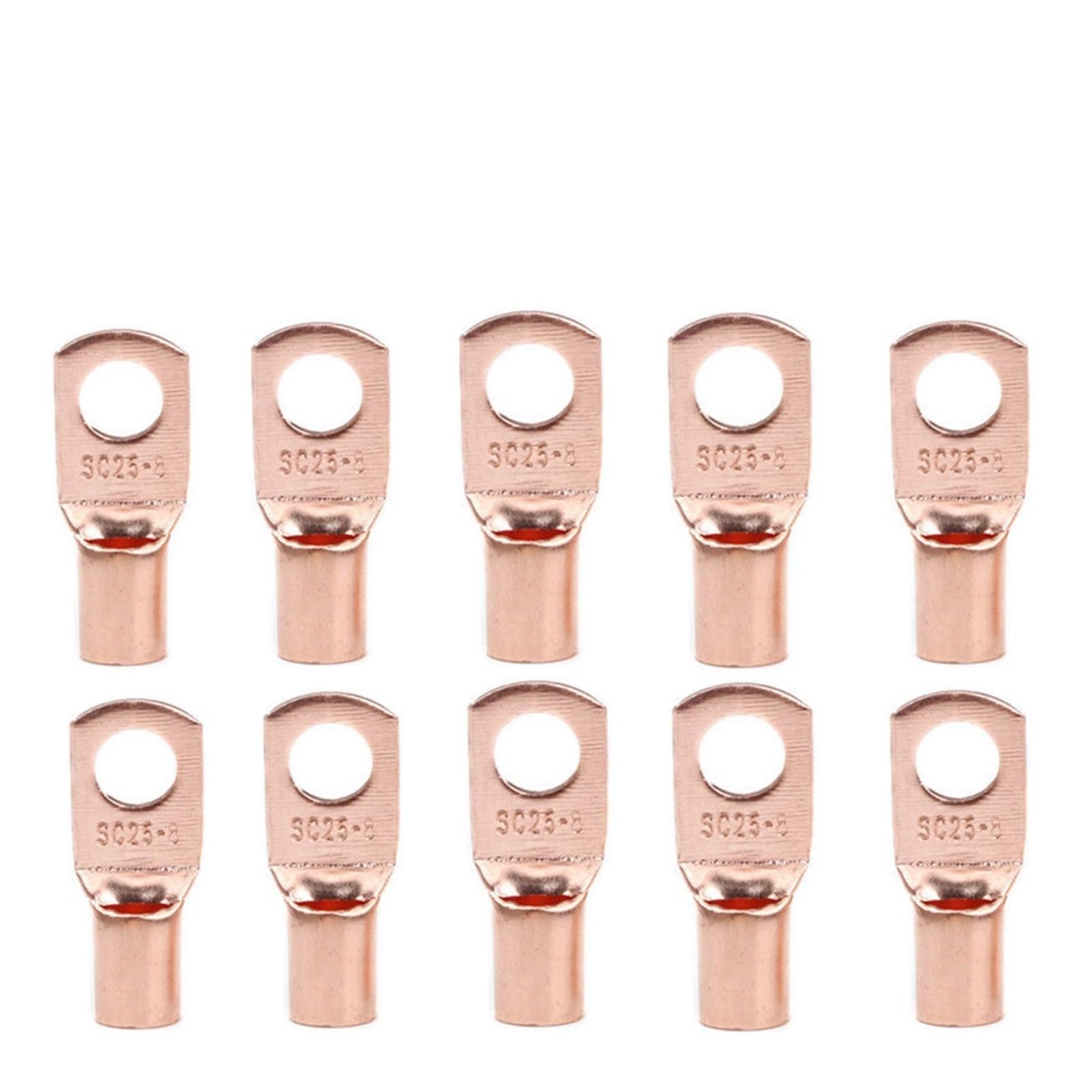 100/50pcs Copper Lug Ring Wire Connectors Cable Crimp Terminal SC6-6 SC6-8 SC10-6 SC10-8 SC16-6 SC16-8 SC25-6(SC25-8,100PCS) von SSOPTMCB