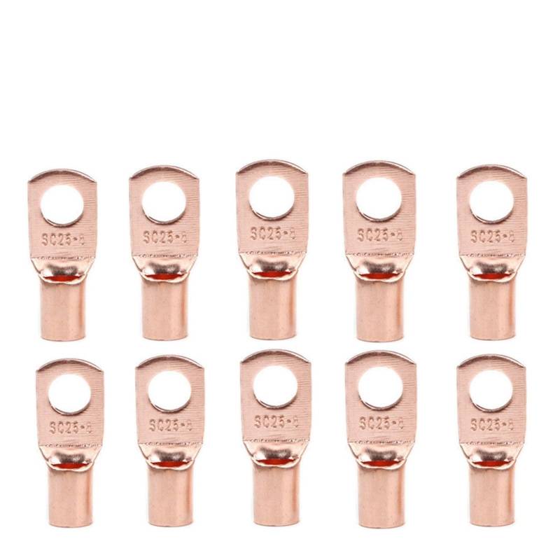 100/50pcs Copper Lug Ring Wire Connectors Cable Crimp Terminal SC6-6 SC6-8 SC10-6 SC10-8 SC16-6 SC16-8 SC25-6(SC25-8,100PCS) von SSOPTMCB