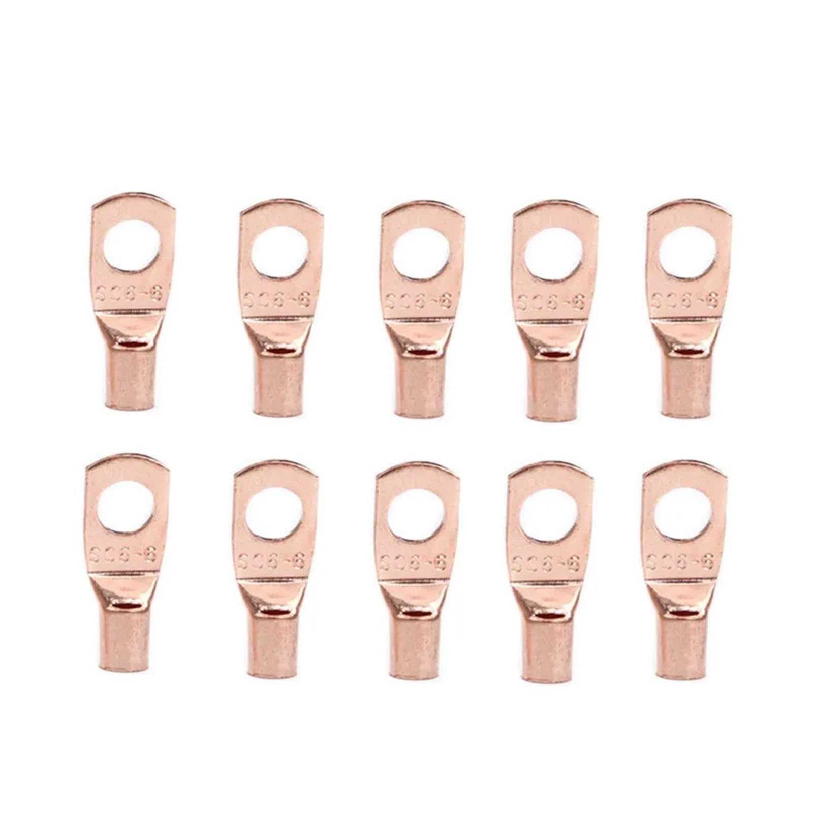 100/50pcs Copper Lug Ring Wire Connectors Cable Crimp Terminal SC6-6 SC6-8 SC10-6 SC10-8 SC16-6 SC16-8 SC25-6(SC6-6,100PCS) von SSOPTMCB