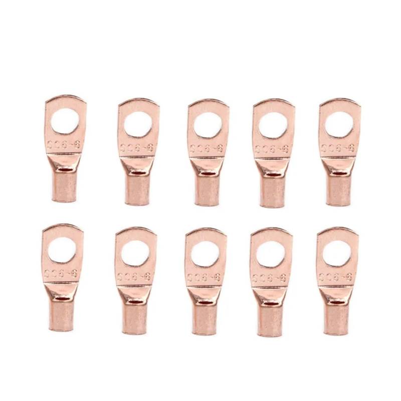 100/50pcs Copper Lug Ring Wire Connectors Cable Crimp Terminal SC6-6 SC6-8 SC10-6 SC10-8 SC16-6 SC16-8 SC25-6(SC6-6,100PCS) von SSOPTMCB