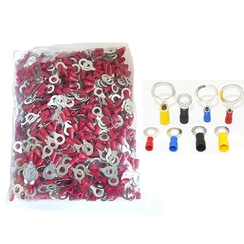 1000PCS RV2-3.5 4 5 6 8 10 12 RV1.25 RV5.5 Ring 4-6MM Insulated Wire Connector Electrical Crimp Terminal Cable Wire 22-10AWG(RV1.25-3.2) von SSOPTMCB