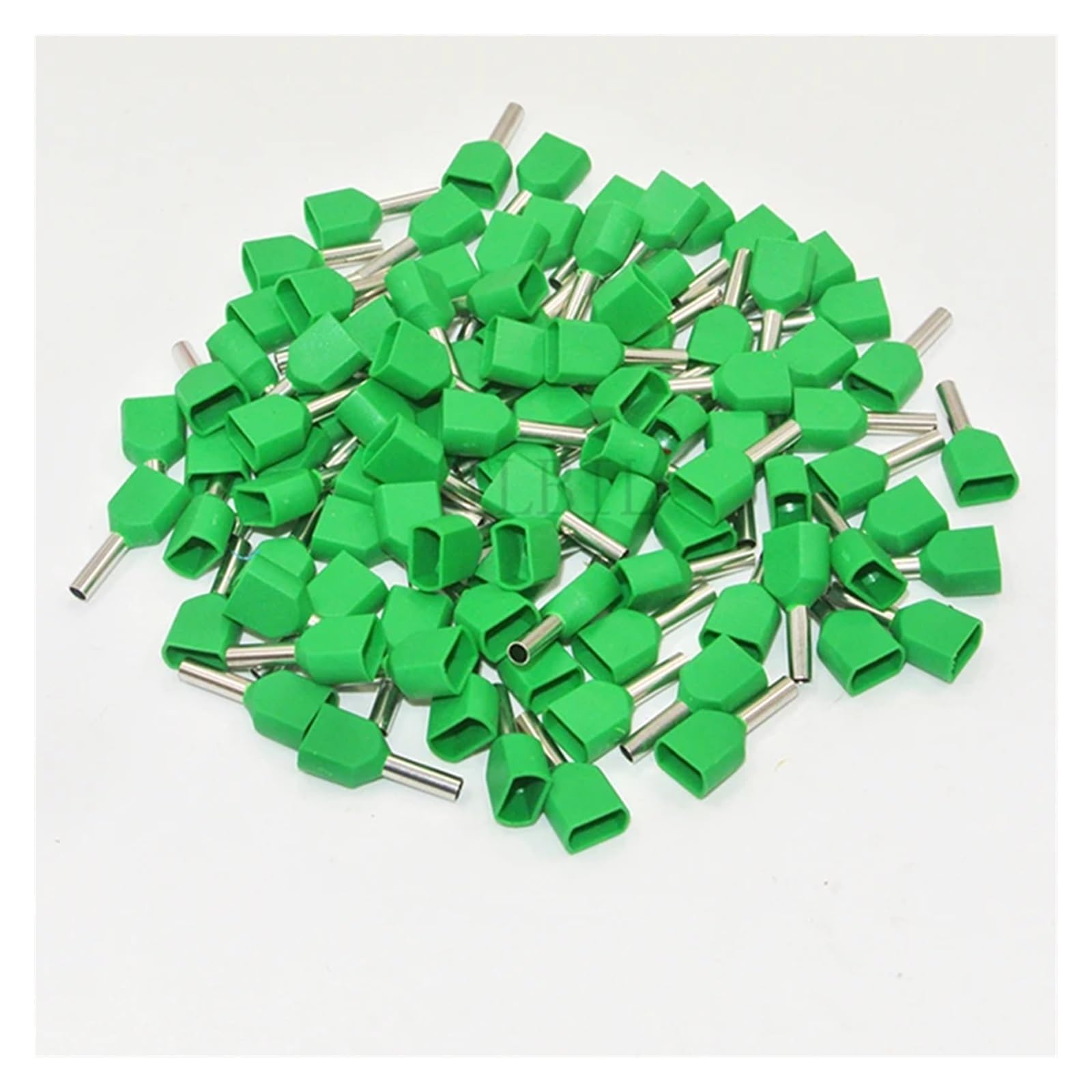 100PCS Red Copper Insulated Ferrules Cord End Crimp Terminal Double Wire Connector Pin Electrical Cable Connector(Green,100PCS_TE1008) von SSOPTMCB