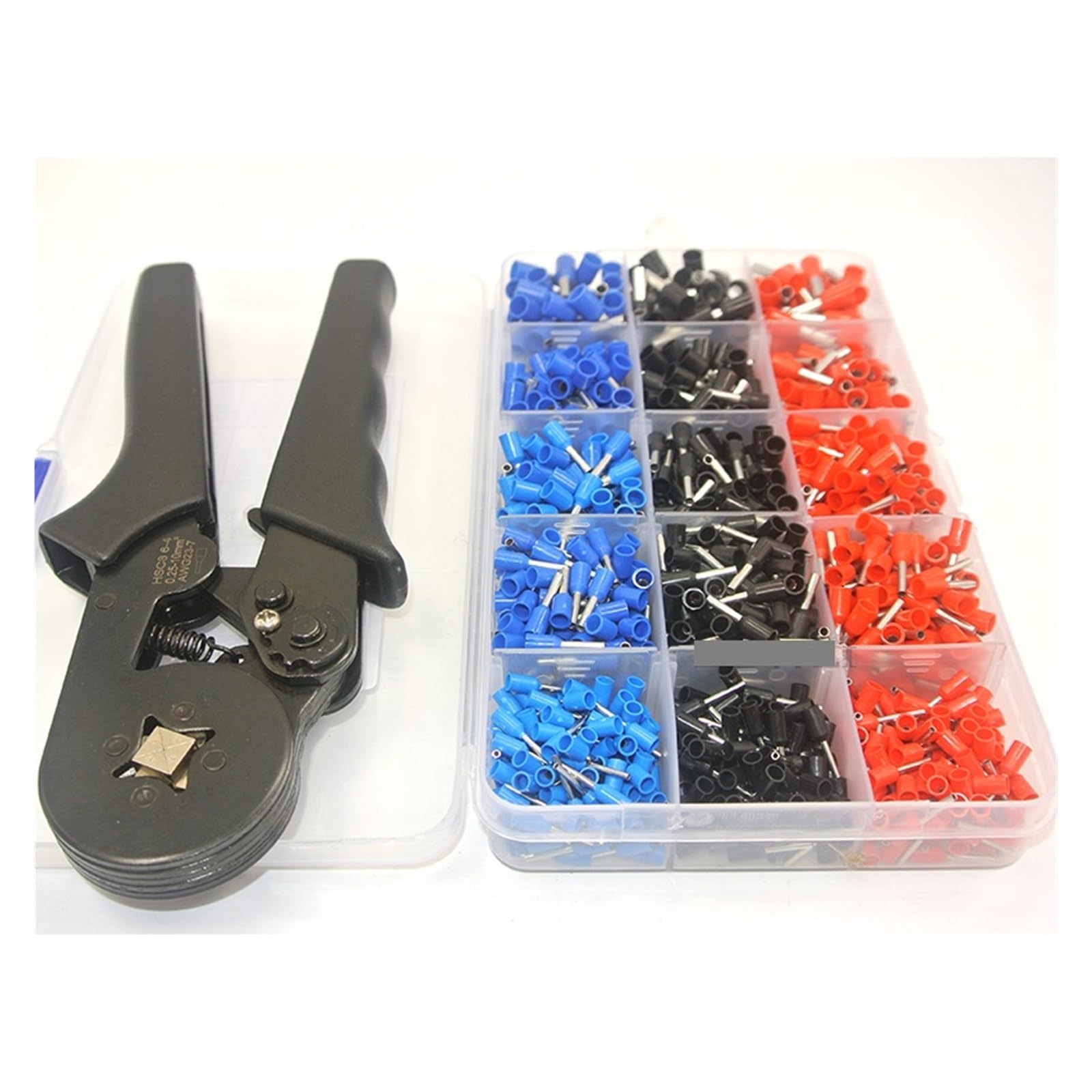 1065 Wire Crimping Tool Kit AWG 12-22 Terminal Connector Sleeves Contractors Ferrule Crimper Pliers Pin End Terminal(1065 and Black 864) von SSOPTMCB