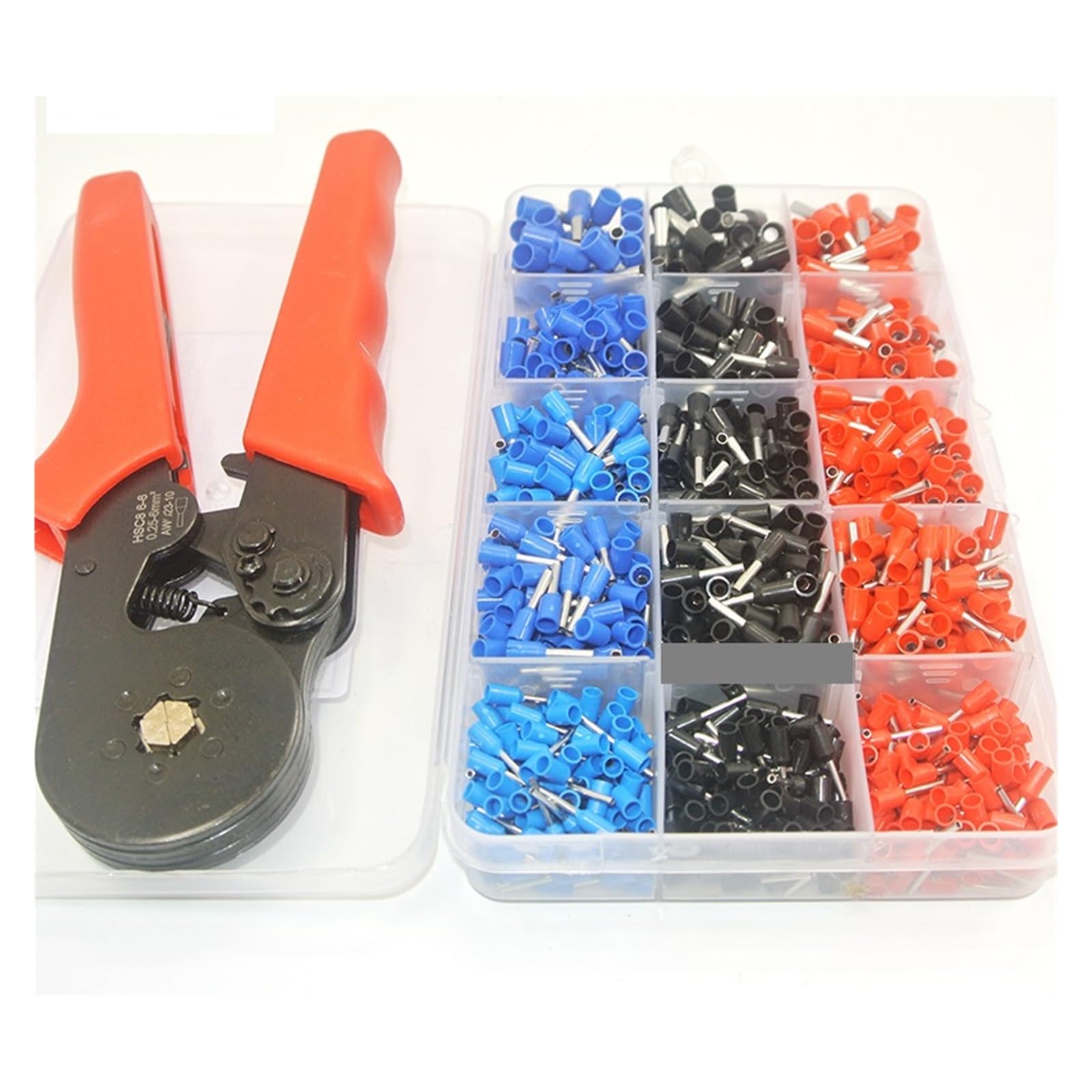 1065 Wire Crimping Tool Kit AWG 12-22 Terminal Connector Sleeves Contractors Ferrule Crimper Pliers Pin End Terminal(1065 and Red 866) von SSOPTMCB