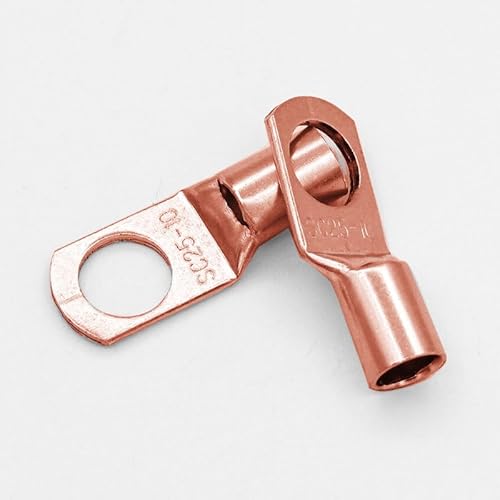 10PCS/5PCS Assortment Tinned Copper Lugs Ring Crimp Terminal Wire Welding Cable Connector Suit SC25-6 SC25-8 SC25-10 SC25-12(SC25-10,50PCS) von SSOPTMCB