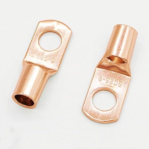 10PCS/5PCS Assortment Tinned Copper Lugs Ring Crimp Terminal Wire Welding Cable Connector Suit SC25-6 SC25-8 SC25-10 SC25-12(SC25-8,100PCS) von SSOPTMCB