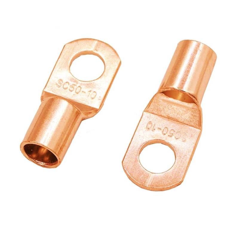 10Pcs/20Pcs Golden SC50-6 SC50-8 SC50-10 SC50-12 SC50-14 Bolt Hole Tinned Copper Cable Lugs Battery Terminals 50mm Wire(SC50-10,20PCS) von SSOPTMCB