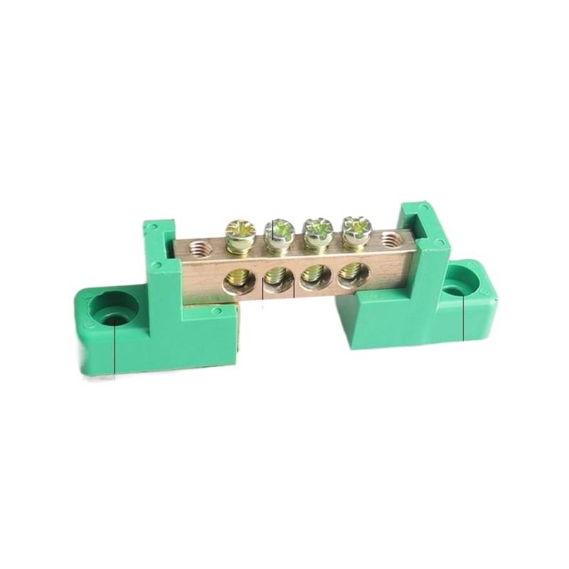 1PCS 6 * 9 4/6/8/10/12 Hole Zero Ground Row Copper Bar Connection Terminal Wiring Terminal Of Distribution Box(4P G) von SSOPTMCB