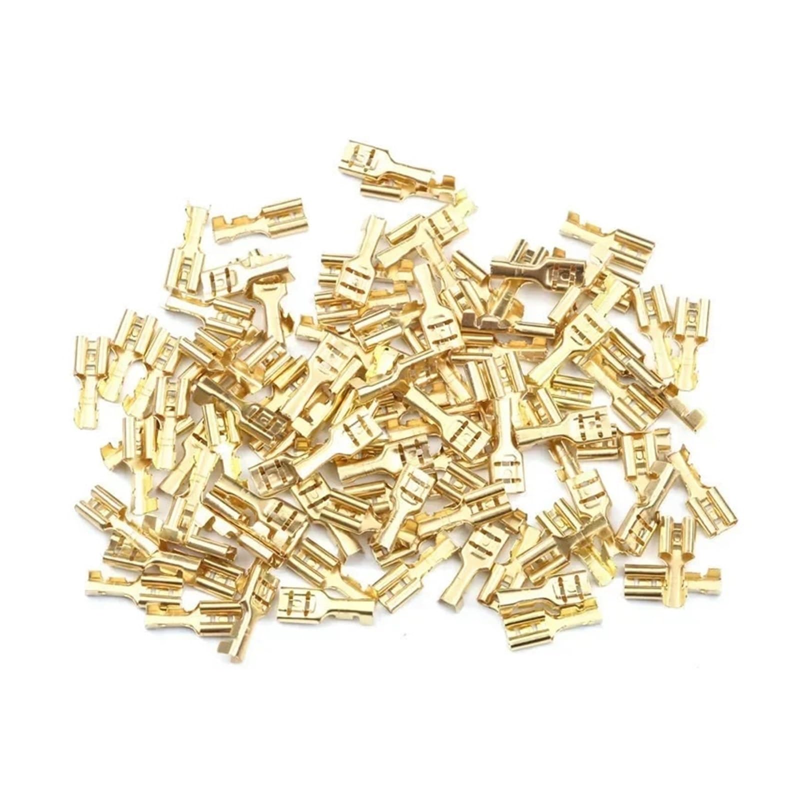 200/100Pcs Female Crimp Terminal Connector 2.8/4.8/6.3mm Car Speaker Wire Connectors Set 22-16 AWG(100 4.8mm Female) von SSOPTMCB