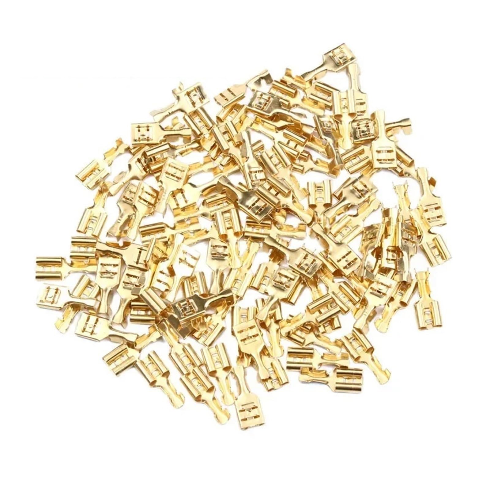 200/100Pcs Female Crimp Terminal Connector 2.8/4.8/6.3mm Car Speaker Wire Connectors Set 22-16 AWG(100 6.3mm Female) von SSOPTMCB