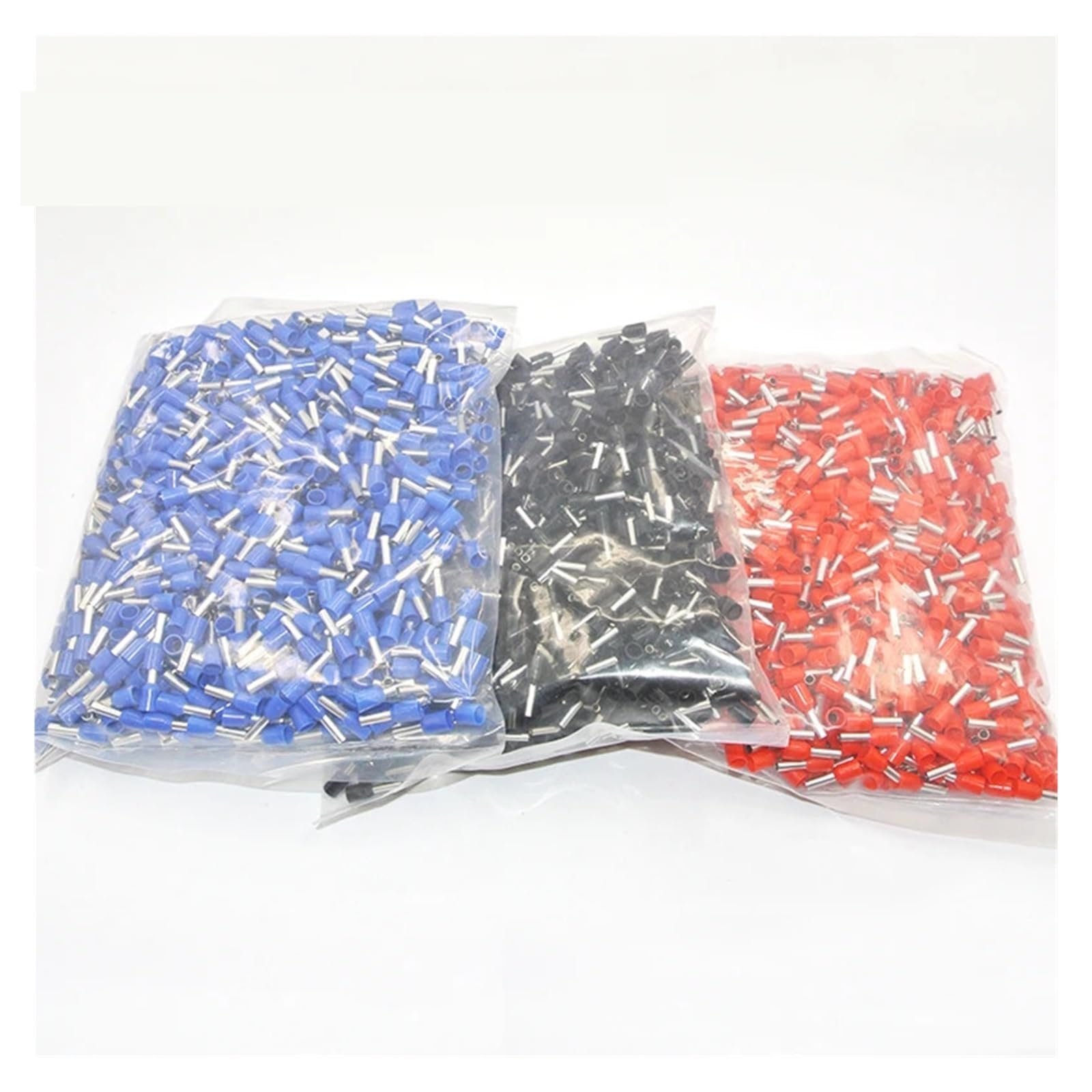 3000pcs E2508 Red Blue Black 14 AWG 2.5mm2 Insulated Cord End Terminal Wire Ferrules von SSOPTMCB