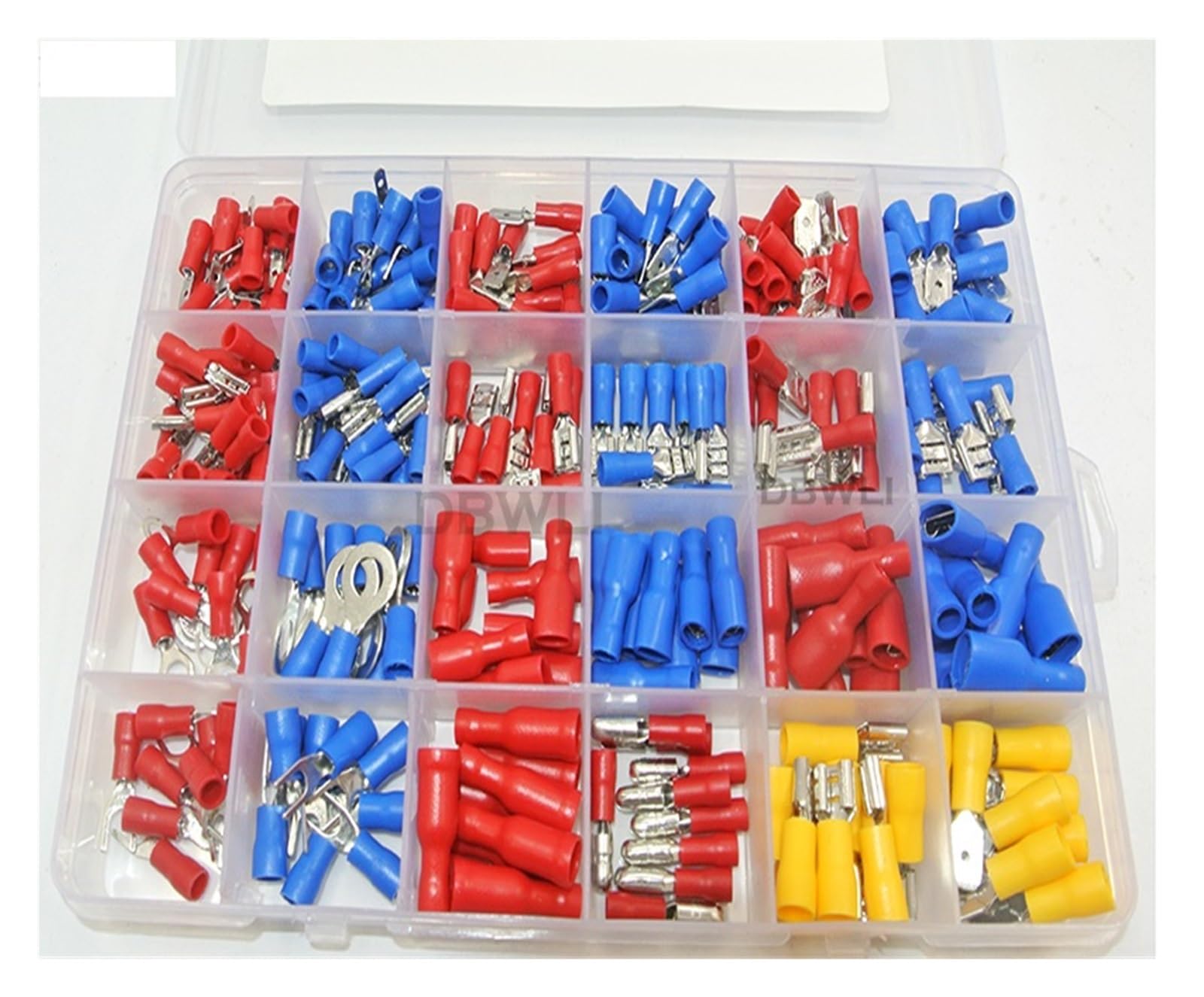 320Pc Assorted Full Insulated Electrical Wire Terminals Crimp Connector Spade Butt Ring Fork Set #8#10 1/4 2.8mm 4.8mm 6.3mm von SSOPTMCB