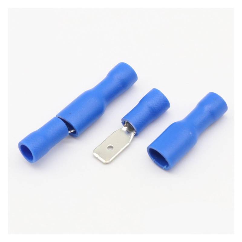 4.8mm Female Male Electrical & Wiring Connector Insulated Crimp Terminal Spade Blue von SSOPTMCB