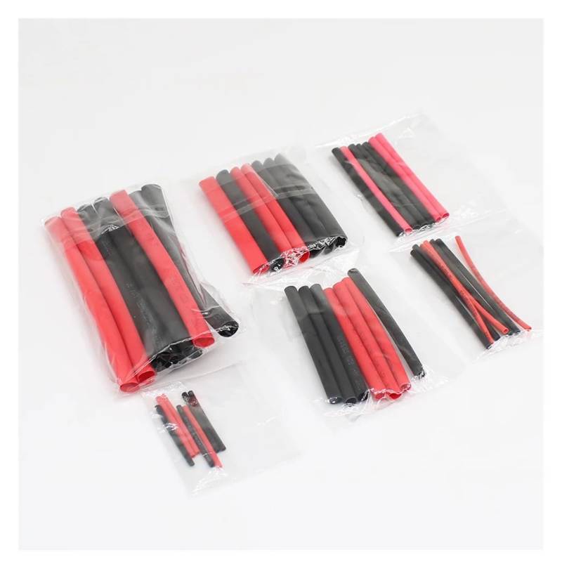 42PCS black red 2:1Heat Shrink Tubing Insulation Shrinkable Tube Sleeving Assortment Wrap Wire Cable Sleeve Kit von SSOPTMCB