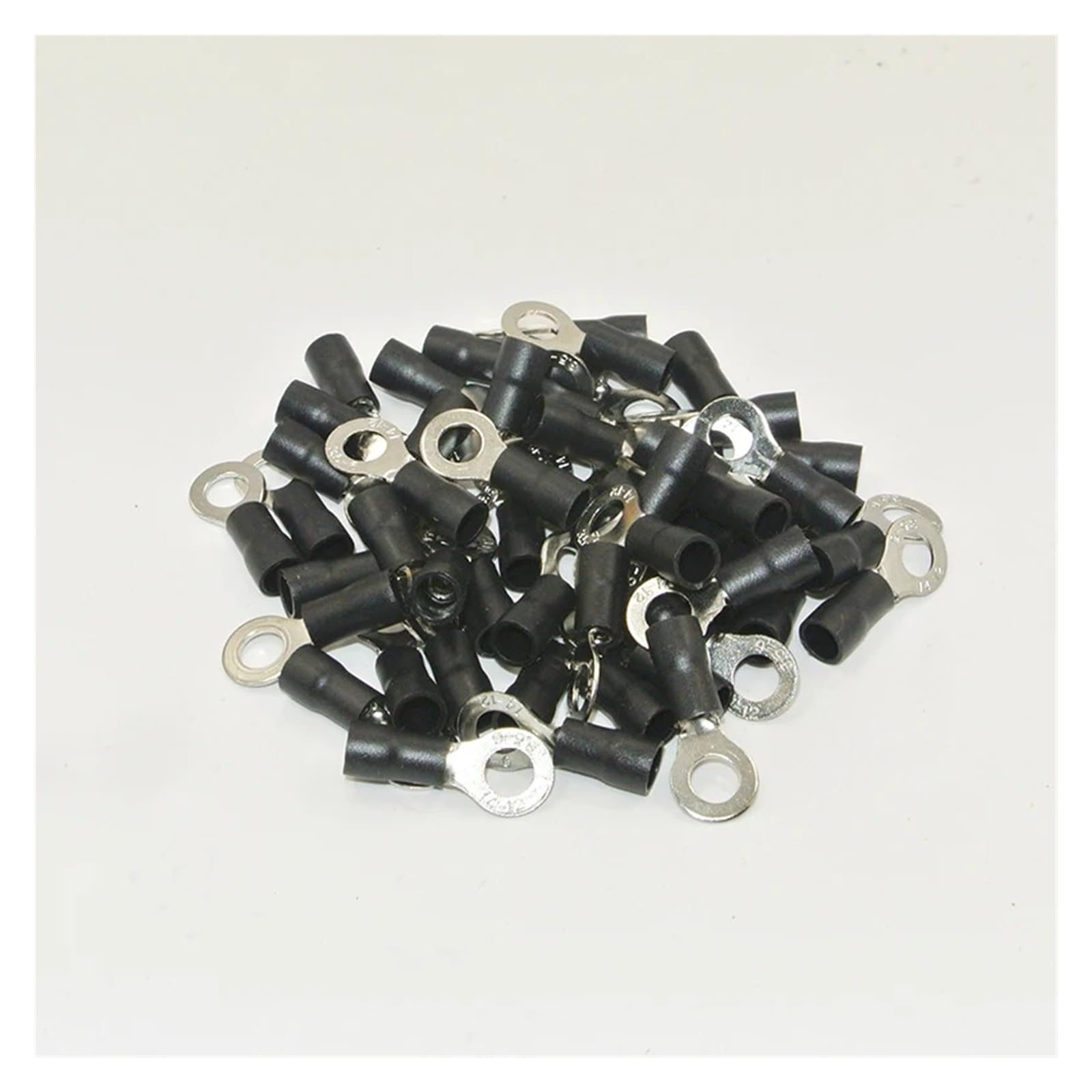 500pcs RV3.5-8 14-12AWG 2.5-4mm2 5/16" Black Insulated ring Terminals Electrical Crimp Connector von SSOPTMCB