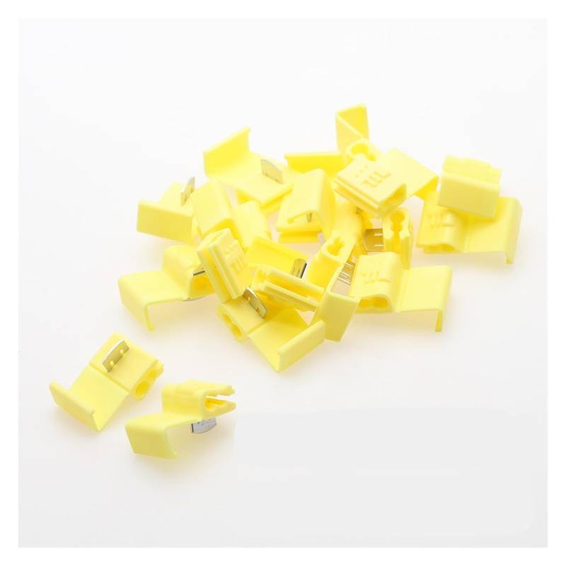 50PCS Wire Connector Lock Snap AWG22-18 Without Breaking Cable Insulated Crimp Quick Splice Electrical Terminals(Yellow) von SSOPTMCB