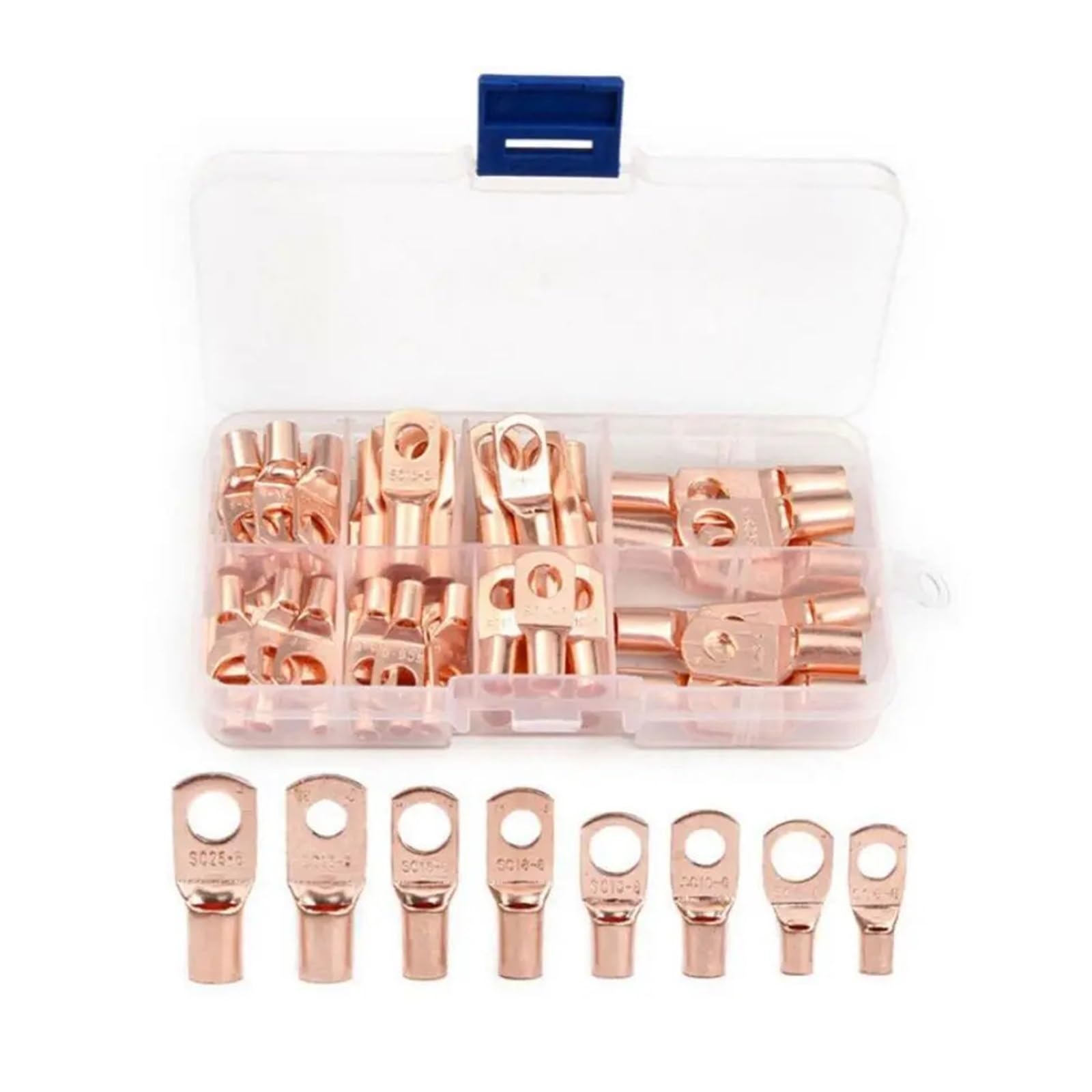 60PCS SC Tinned Copper Lug Ring Wire Connectors Cable Terminal(1 UK) von SSOPTMCB