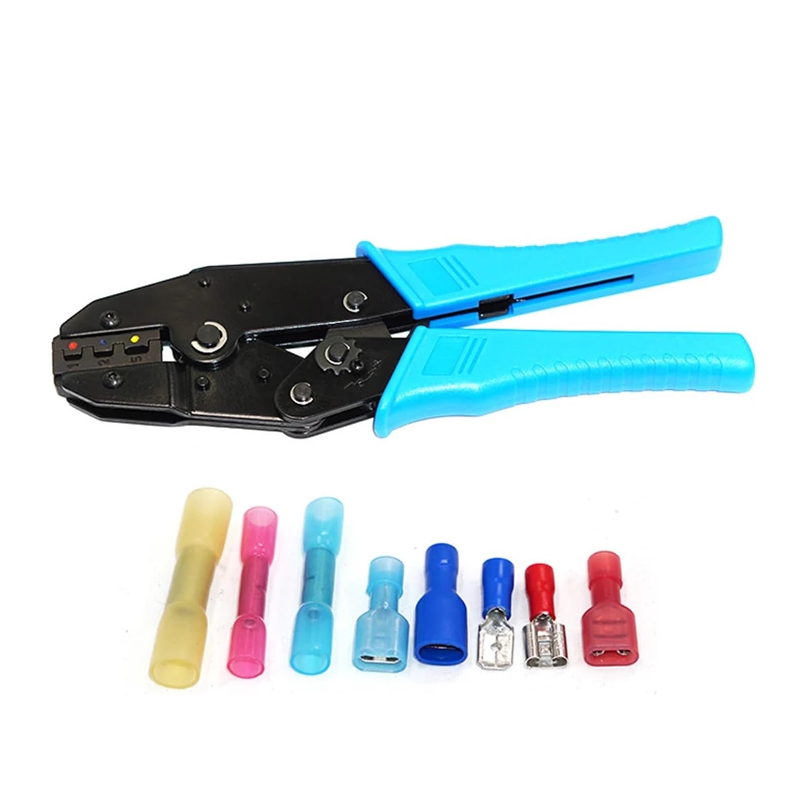 Crimping Tool For Heat Shrink Connectors-AWG 22-10 Ratchet Wire Terminal Crimper Tools von SSOPTMCB