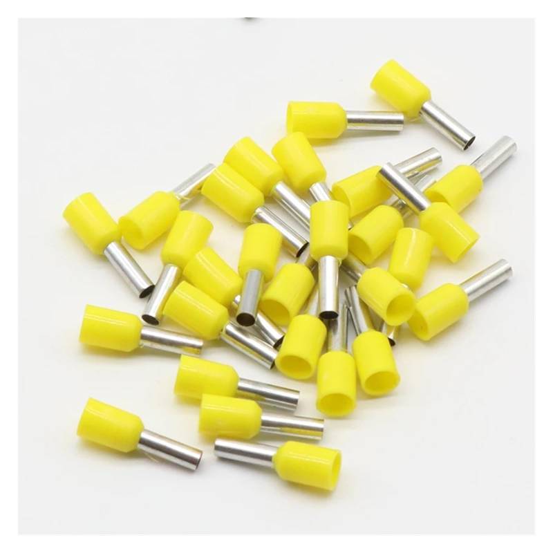 E2508 Tube insulating terminals 2.5MM2 100PCS/Pack Insulated Cable Wire Connector Insulating Crimp Terminal Connector E-(Yollow) von SSOPTMCB