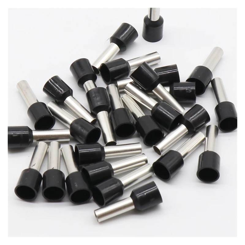 E6012 Tube insulating terminals 6MM2 100PCS/Pack Cable Wire Connector Insulating Crimp Terminal Insulated Connector E-(Nero) von SSOPTMCB