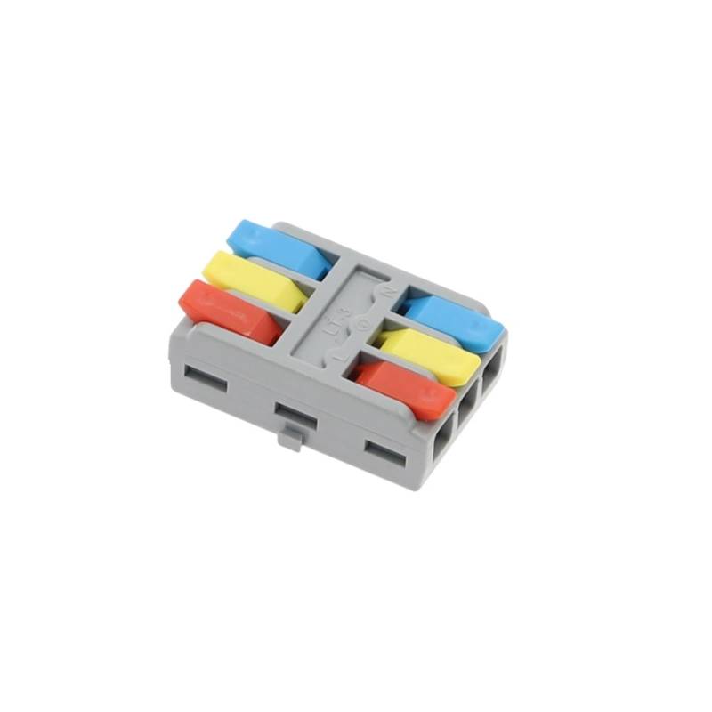 Quick terminal Small Cable Connector, 2 in 2 out, 3 in 3 out, Suitable For 0.08mm-2.5mm Wire, Splitter Conductor(LT-3,50pcs) von SSOPTMCB