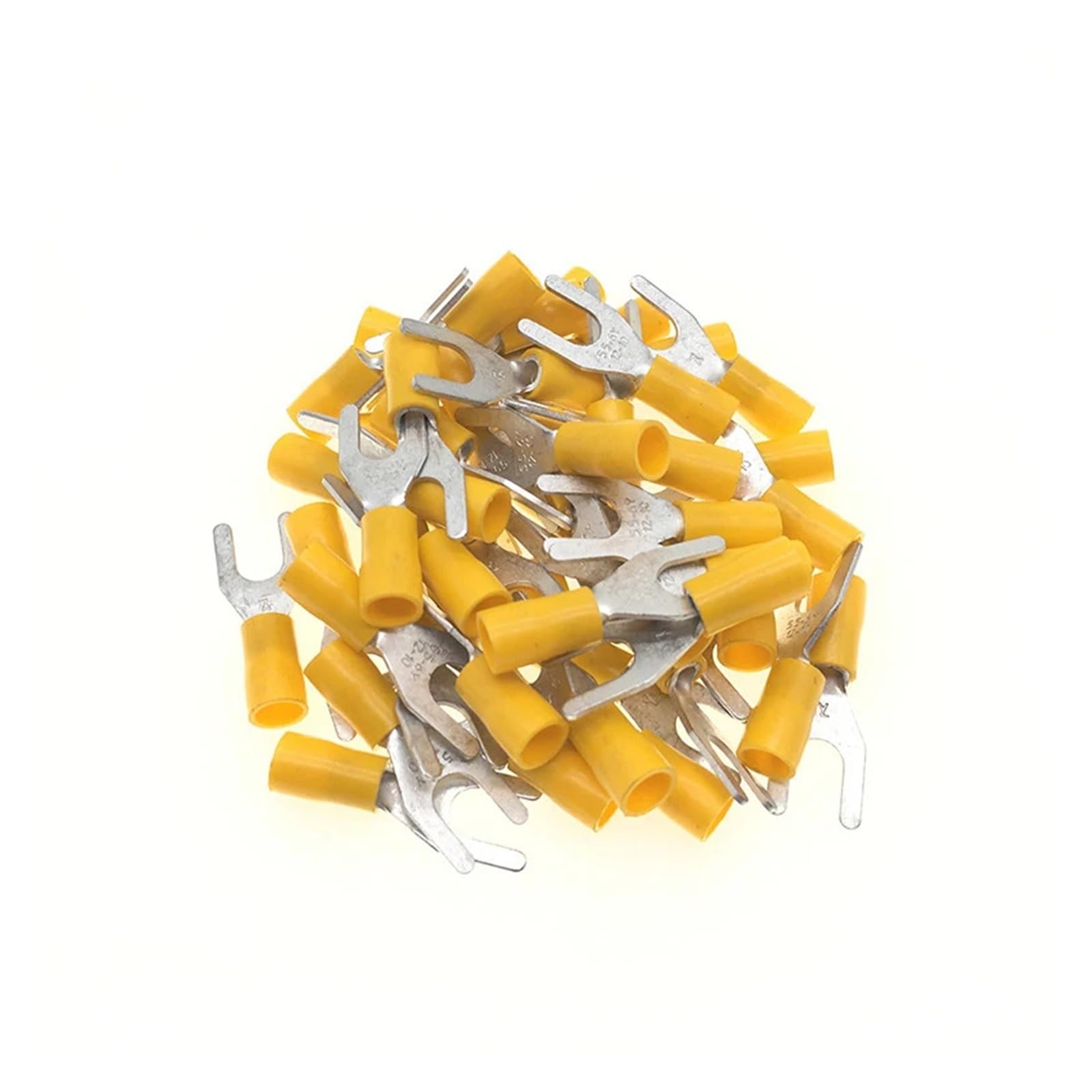 SV5.5-6 Yellow Furcate terminals Cable Wire Connector 1000PCS 16~14AWG 1/4 Yellow Furcate Fork Spade Crimp Terminals von SSOPTMCB