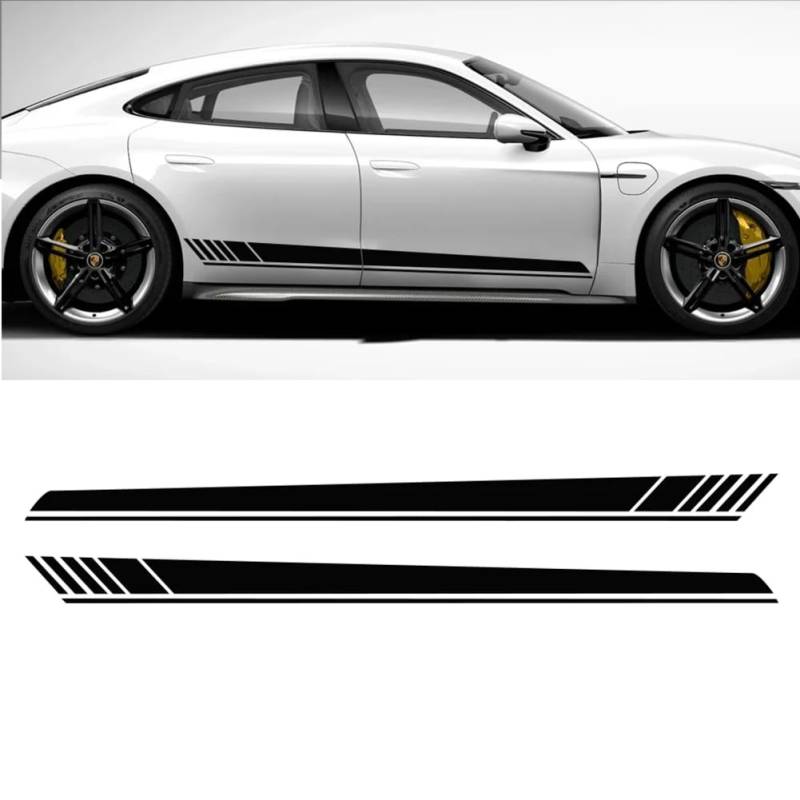 2 stücke 220x14cm Auto Seite Körper Sport Rennen Lange Streifen Auto Aufkleber Vinyl Wrap Aufkleber DIY Aufkleber Automobile Auto Zubehör von SSQOEGHF