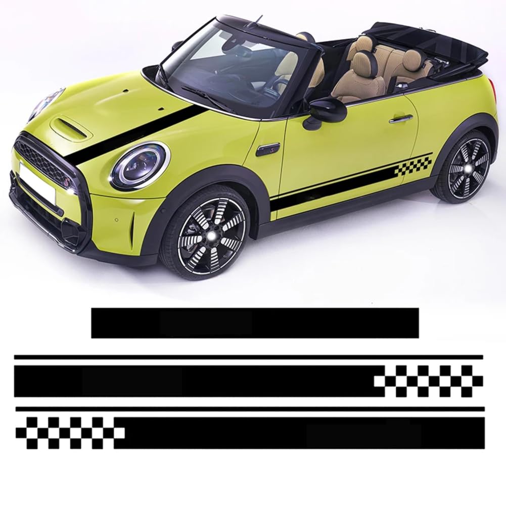 Auto Motorhaube Aufkleber Tür Seitenstreifen Sitkcer, für Mini Cooper R50 R52 R53 R55 R56 R57 R58 R59 F55 F56 F57 Zubehör von SSQOEGHF