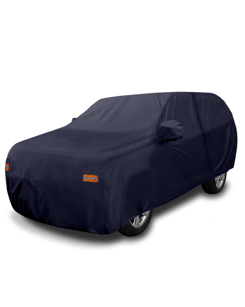 Auto abdeckplane Für Tahoe 4-Türer 2007–2020 SUV-Abdeckung, Wasserdicht, Sonne, Regen, Wind, Schnee, 190T PU Mit Türreißverschluss Auto vollgarage(Navy Blue) von SSUYGF