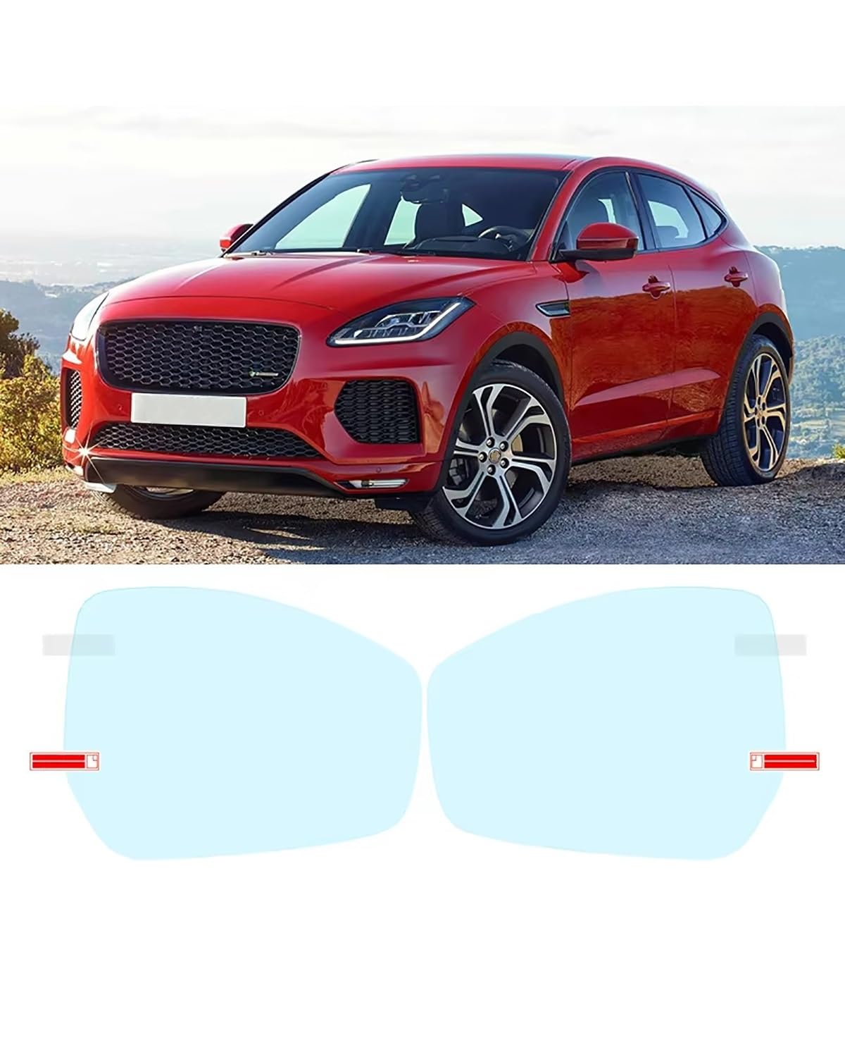 Auto schutzfolie Für Jaguar Für E-PACE 2017 2018 2019 2020 Auto Rückspiegel Schutzfolie Wasserdicht Regendicht Anti Nebel Rückansicht Auto Spiegelfolie(A) von SSUYGF